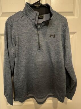 Under Armour Blue Grey Heather 1/4 Zip Pullover